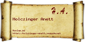 Holczinger Anett névjegykártya